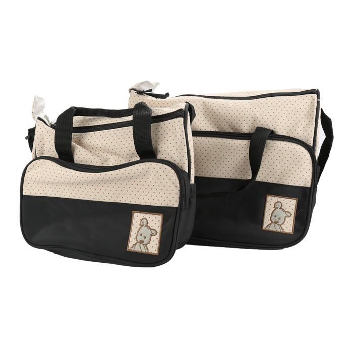 Sac à Main Langer Bébé Maman Set de 5pcs pour PromenadeNoir Cdiscount Puériculture & Eveil bébé