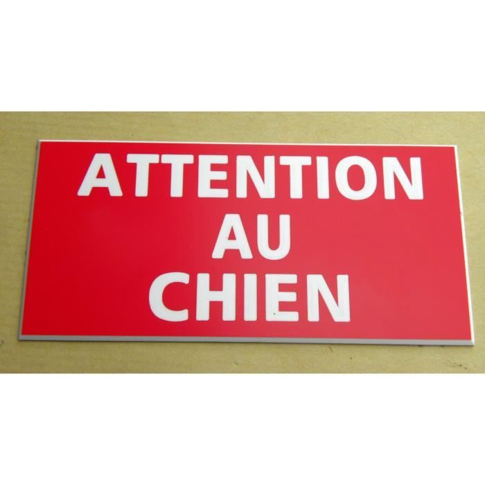 plaque gravée ATTENTION AU CHIEN épaisseur 1,6 mm 2 versions petit format plaque gravée ATTENTION AU CHIEN épaisseur 1,6 mm 2 versions petit format