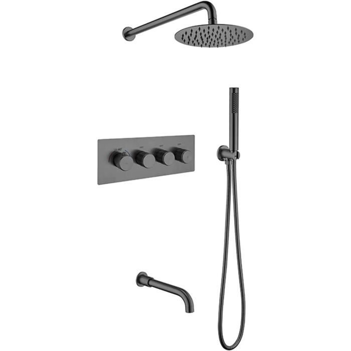 Colonne Douche Encastrable Thermostatique, Kit de Douchette Tete de