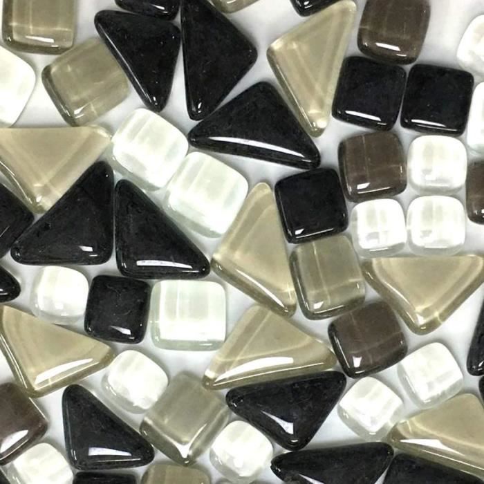 1paquet Carreaux de Mosaïque en Verre Triangle Carré Coloré Mélangé ...