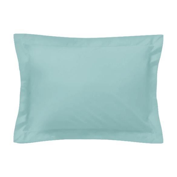 Taie d'oreiller rectangle - 50 x 75 cm - 100% coton - 57 fils - Made in France - Turquoise