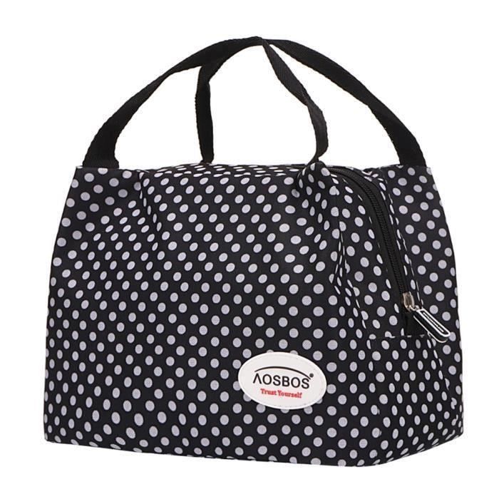 Aosbos Sac Repas Isotherme Femme Lunch Bag Portable Sac Déjeuner Assez  Grand Pour 1 Personne - 6,5L - Cdiscount Maison