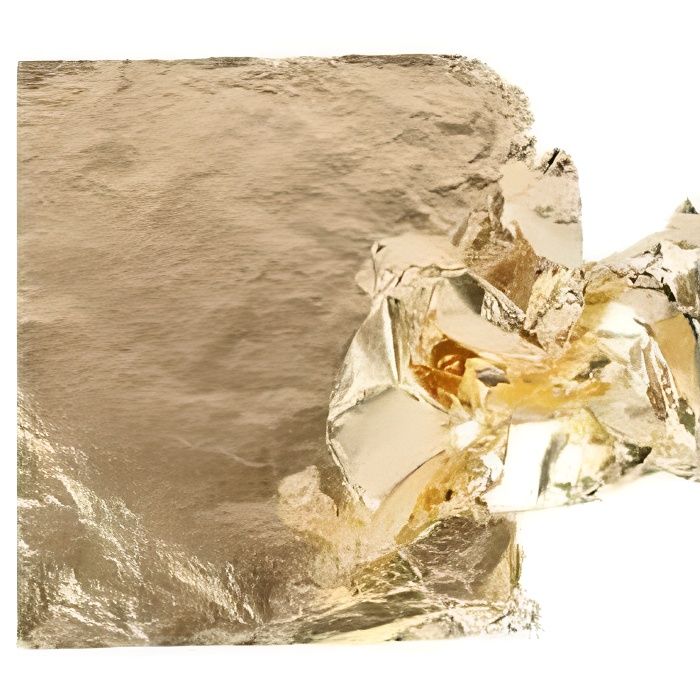 Feuille à dorer, feuille 16x16 cm, or, 25flles