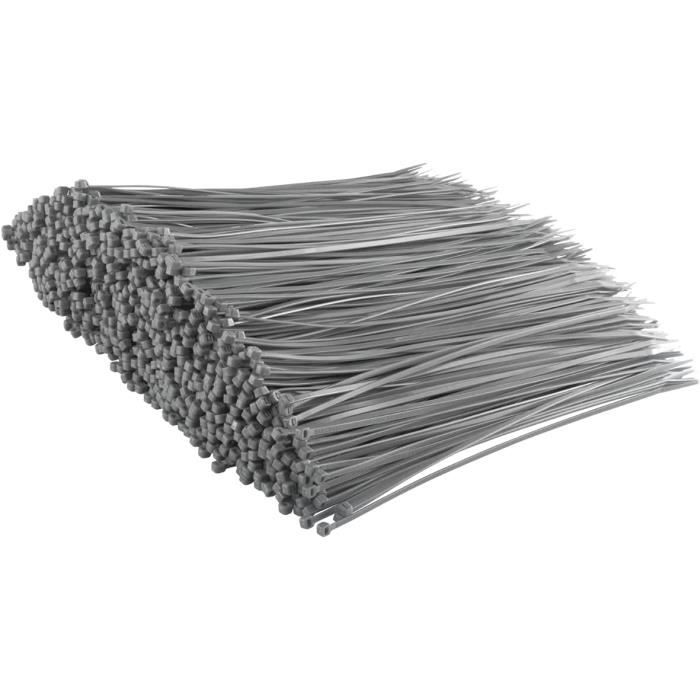 Lot De 500 Colliers De Serrage Nylon Noirs – 5 Tailles, Autobloquants, Pour Intérieur/extérieur