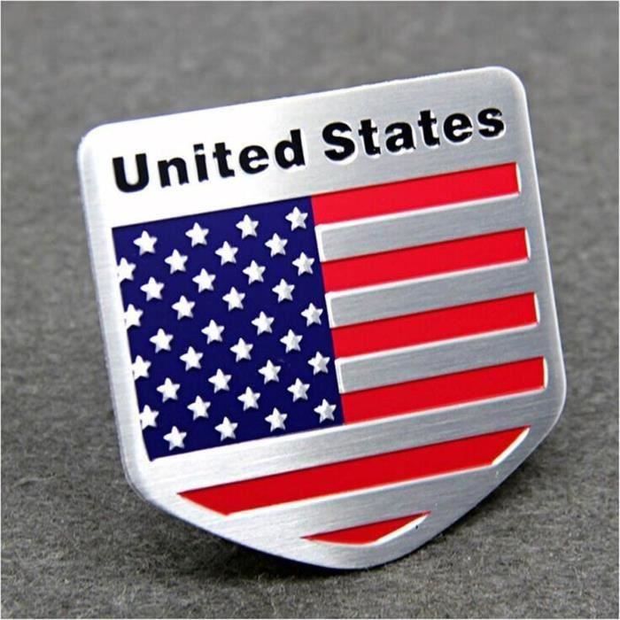 4 x Autocollant sticker voiture moto drapeau usa amerique americain etats unis