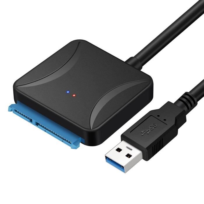 Adaptateur HDD IDE USB vers SATA - Câble USB 3.0 vers 2.5 3.5 SATA IDE Convertisseur de disque dur pour Windows 10/8/7/XP Mac interne à l'ordinateur portable externe SSD Reader Kit Câble