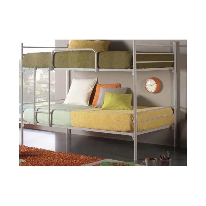 LIT SUPERPOSÉ TWINS DIVISIBLE - BLANC - 90 X 190 - BLANC Comparer Les