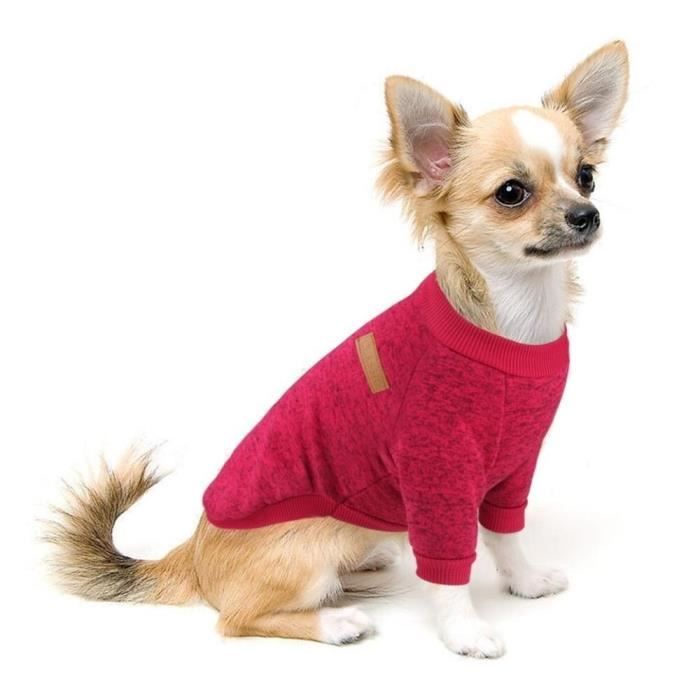 Wine XS Pull doux pour chien vetement d hiver pour petit gabarit Chihuahua tenue classique pour animaux de compagnie 15S1 Cdiscount