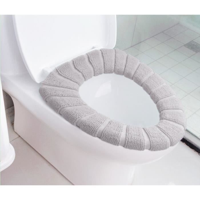 Housse de WC,1pcs Housse de Siège de Toilette Abattant WC Coussin Lavable  Toilet Seat Cover Cushion Toilet Cover 
