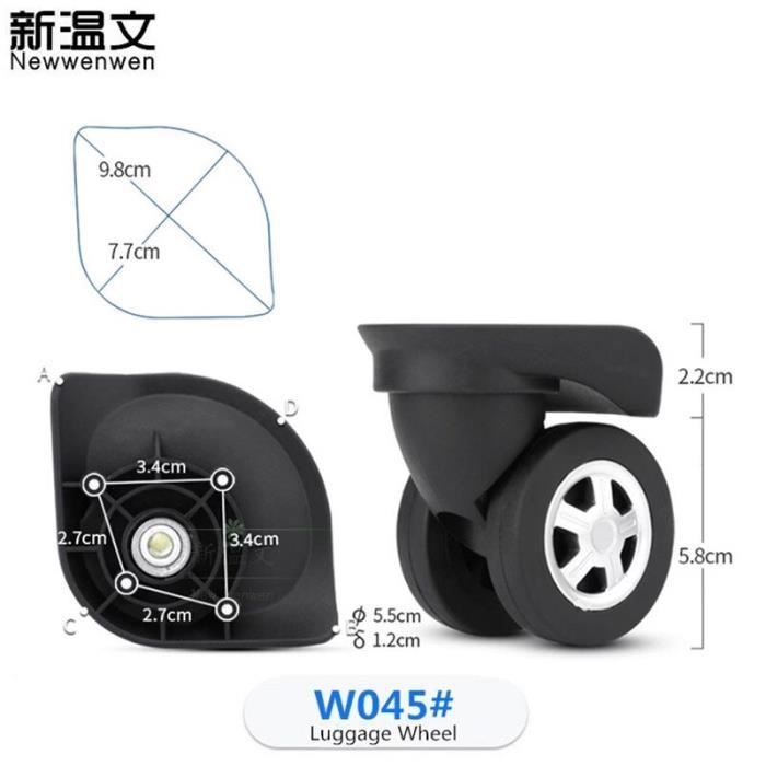 2 pcs Bagages Roues Remplacement Valise Roues Roulettes Universal Bagages Pièces De Rechange