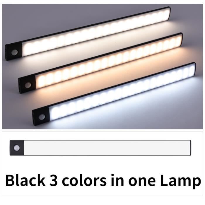 Barre Lumineuse LED 40 Cm Avec Détecteur De Mouvement - Rechargeable, Ultra-mince (1.1 Cm) - Neuf