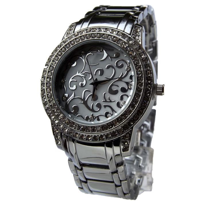 Montre Femme Avec Bracelet Strass – Neuve Sans Boîte