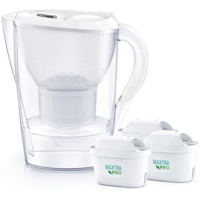 Carafe filtrante - BRITA - Marella Blanc - 3 filtres - 24L