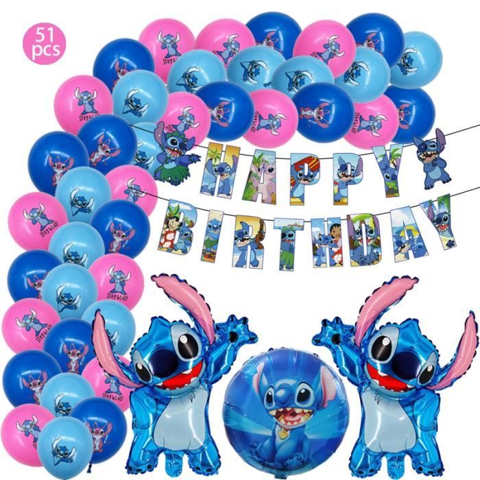 Fournitures de fête à thème Disney Stitch pour enfants, bannière