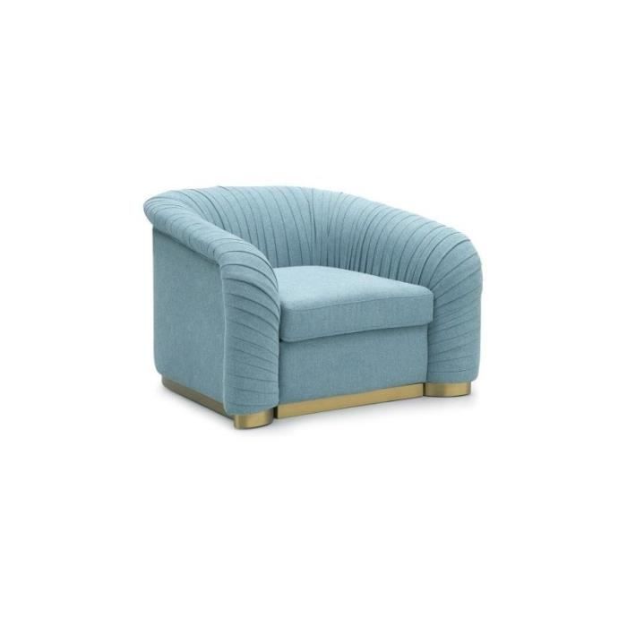fauteuil en tissu 111 x 93 x 72 cm - bleu