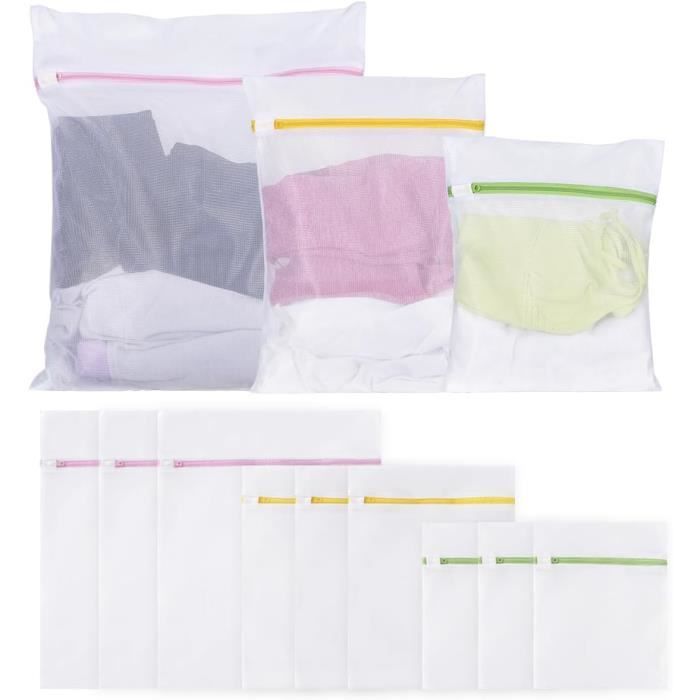 Lot De 9 Sacs à Linge Pour Machine à Laver - Filets Protection Vêtements Grand Moyen Petit - Chaussures Pulls Jeans