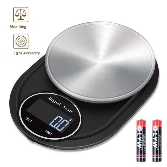 Balance de Cuisine 10kg/1g Electronique Haute Précision Domsique Aliment Écran LCD pour Câteau/Tarte/Biscuit Professionnelle