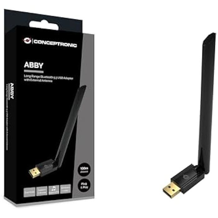 Adaptateur USB Bluetooth 5.3 Longue Portée CONCEPTRONIC ABBY17B – Antenne Externe
