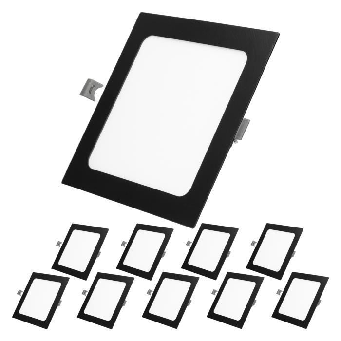 ECD Germany 8 X Ultraslim Mince Panneau LED Projecteur Encastré 3W 8,5 X 8,5 Cm SMD 2835 Blanc