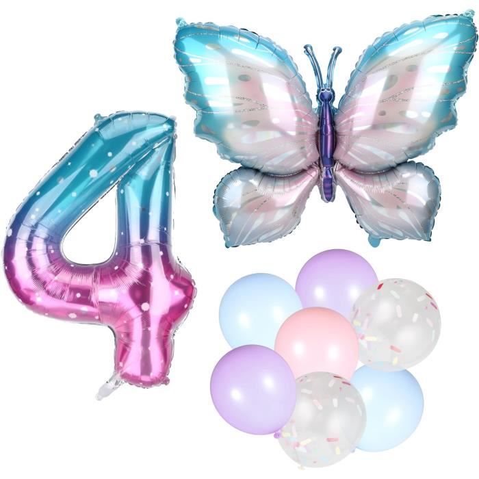 Lot De 7 Ballons Papillons En Aluminium HENGBIRD - Décoration D'Anniversaire, Réutilisables, Pour Fêtes Prénatales, Mariages - 4