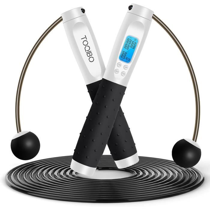 Corde Réglable Enfant Adulte Corde à Sauter Sans Fil Avec Compteur LED - Entraînement Fitness Réglable Pour Adultes Et Enfants équipement Fitness Maison