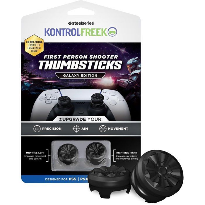 Pack de 2 Thumbsticks FPS Galaxy - STEELSERIES - KontrolFreek - Pour manettes PS5 - Noir