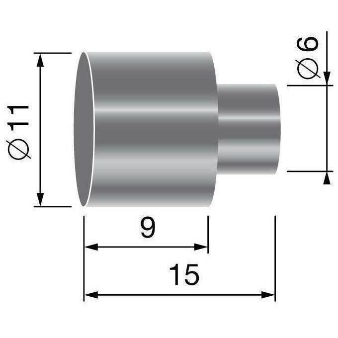 Butée de gaine, pour gaine de Ø: 9,5mm