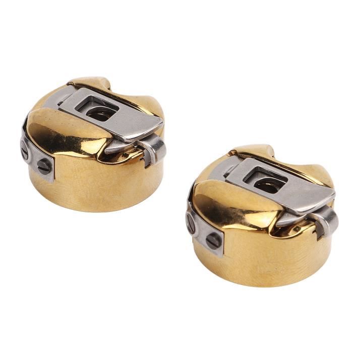 Lot de 4 Boîtier de Canette Machine à Coudre, Universel Boîtier de Canette Boîtier de Canette en Acier Inoxydable Boitier de Argent Canette Métallique pour Coudre Brother Lidl Elna Juki Singer Janome