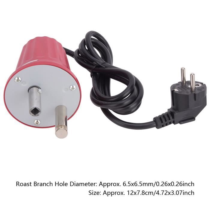 Moteur Rotissoire Barbecue 220V – Moteur Électrique Puissant & Silencieux Pour Rôtir Parfaitement Viandes & Légumes En Extérieur (Rouge)