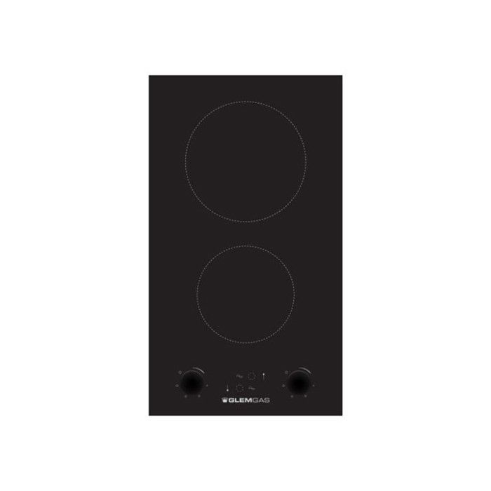 Domino vitrocéramique 30 cm - 2 Hi-Light - 3 kW - Manettes frontales - GLEM - GTH32K01