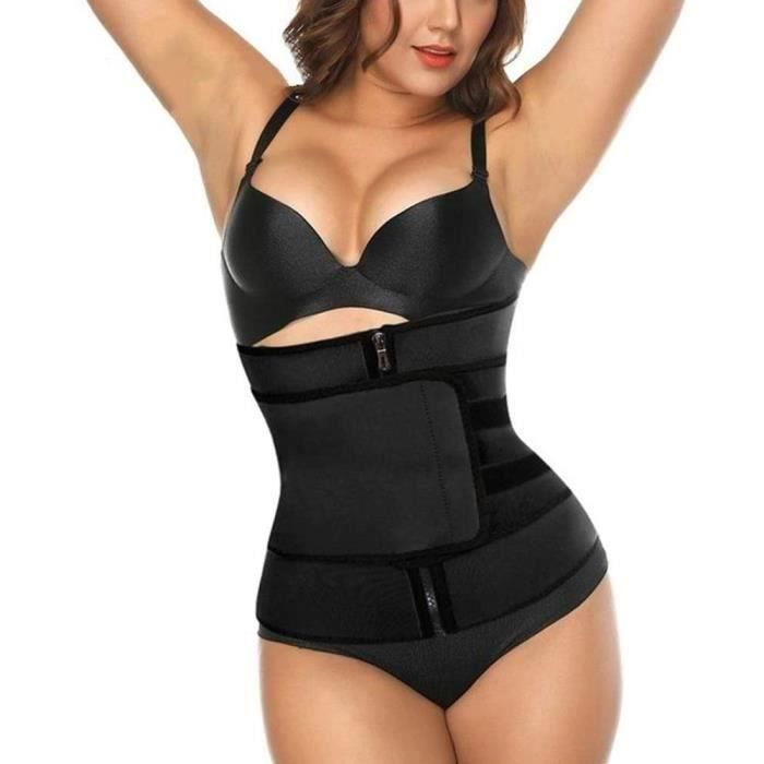 Curieux Femme Ceinture de Sudation AjustableNeoprene Ceinture de Minceur Sport Reglable Ceinture Abdominale Zipnoir S Cdiscount Sport