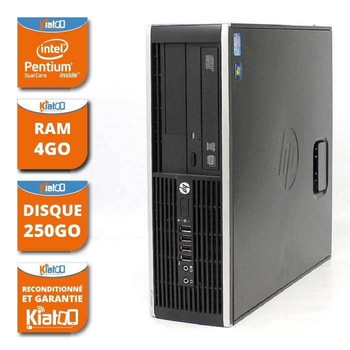 Ordinateur de bureau HP 8200 - Intel Dual Core - 4 Go RAM - 250 Go Disque Dur - Reconditionné avec Garantie Reconditionné - Hewlett-Packard reconditionné disponible sur Cdiscount Seconde Vie