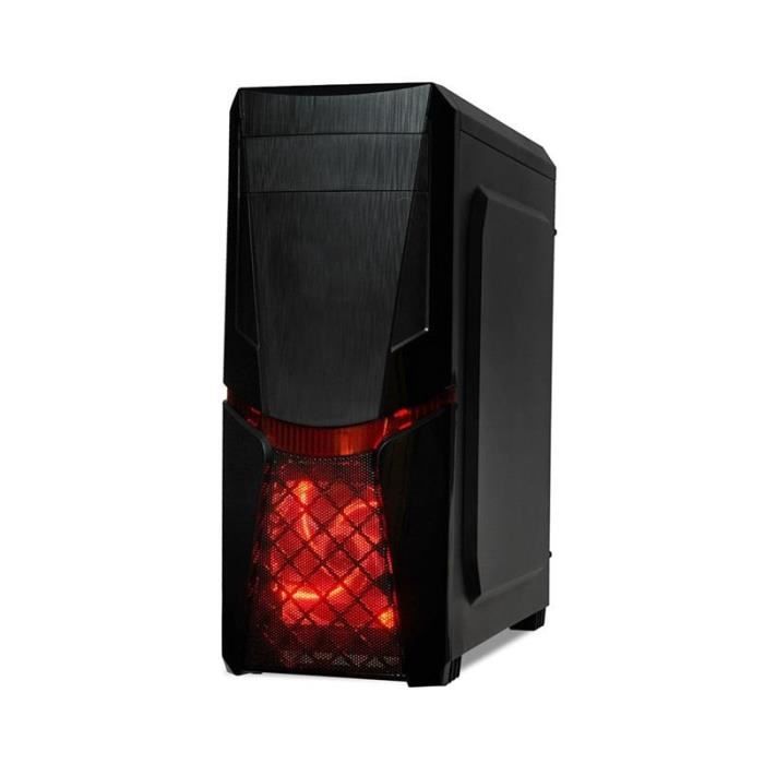 Boîtier PC - IBOX - ORCUS X14 - MIDI TOWER - Noir - Design élégant - Qualité supérieure