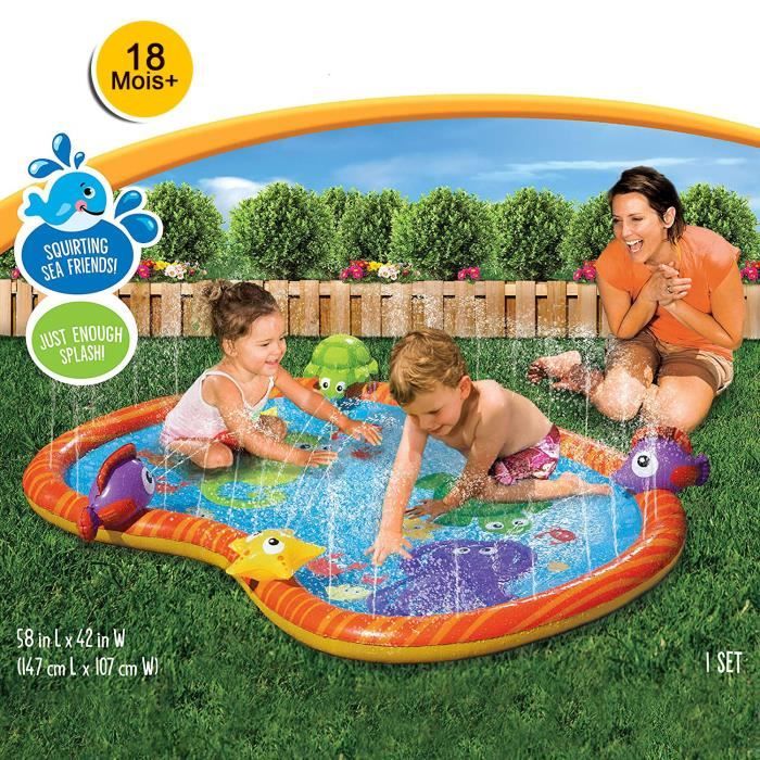 Piscine Gonflable Enfant Pataugeoire Gonflable Jeu de Plein Air Bassin Jeux D'eau et De Plage