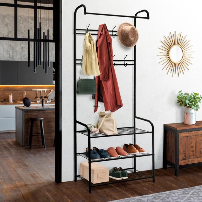 Vestiaire d'entrée métal Pablo IDMARKET Contemporain Design