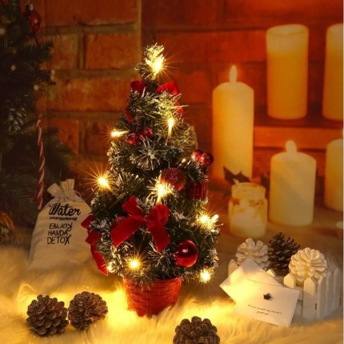 Kentop Sapin de Noël 40 cm avec 20 LED - Mini Arbre de Noël - Décorer Kentop Sapin de Noël 40 cm avec 20 LED - Mini Arbre de Noël - Décorer
