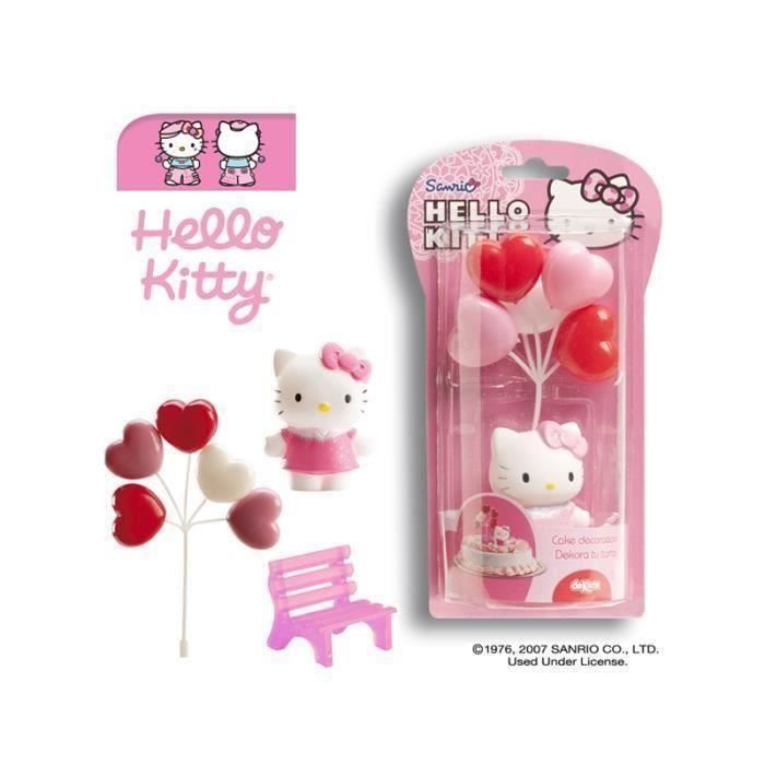 Kit de décoration Hello Kitty - Dek Déco Gâteau Anniversaire Pvc Résine