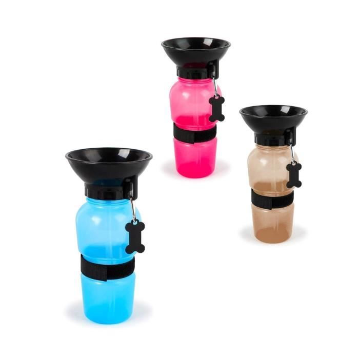 Comparer les prix de Bouteille d'eau portable pour animaux de compagnie - MEDIA WAVE STORE - SQUEAZY - Rose - Capacité 0,5 lt