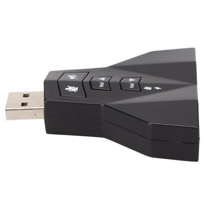 Carte son USB virtuelle 7.1 3D externe USB adaptateur Audio USB 2.0 à