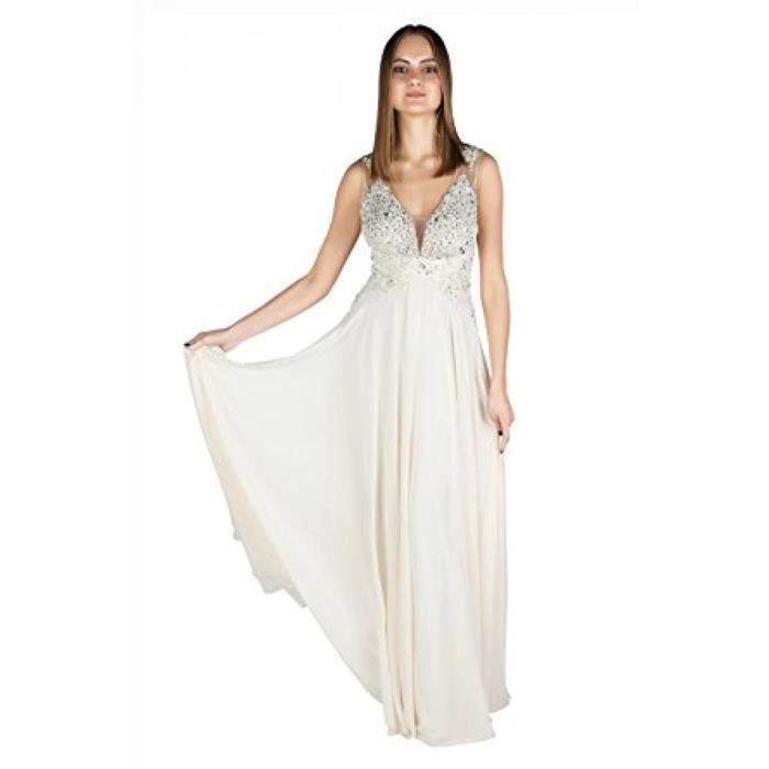 robe longue creme