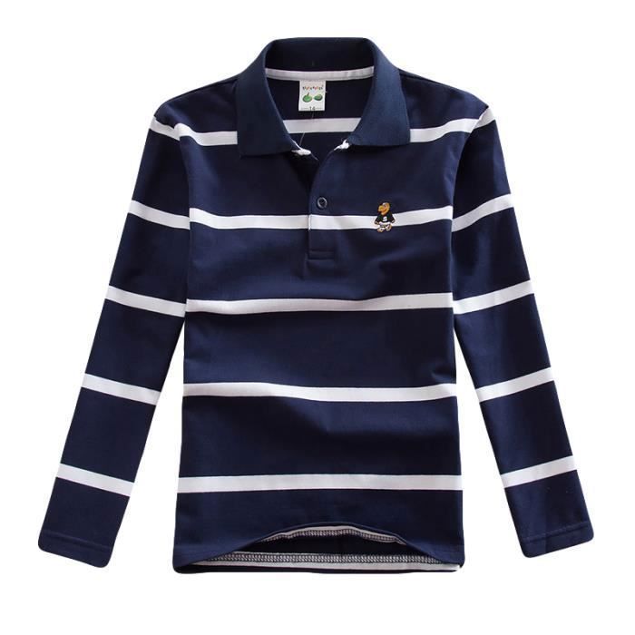 Polo manche longue garcon 14 ans