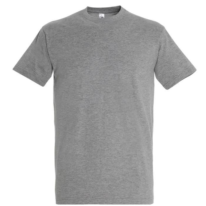 T shirt gris chiné homme shop