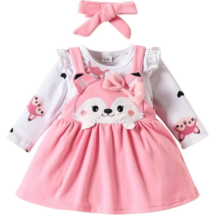 Ensemble bebe fille naissance ecureuil imprime Marque Modele Rose Polyester Enfant Fille