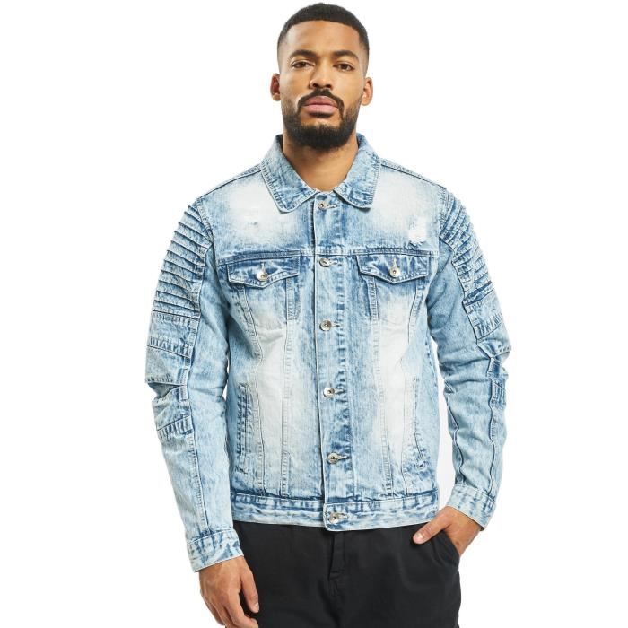 Veste Jean Biker Trucker Southpole Homme Bleu Bleu 675723 Cdiscount Pret a Porter