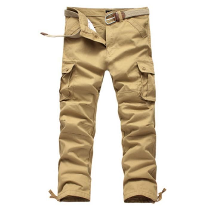 Pantalon de Travail Homme Cargo Grande Taille en Coton 6 Poches