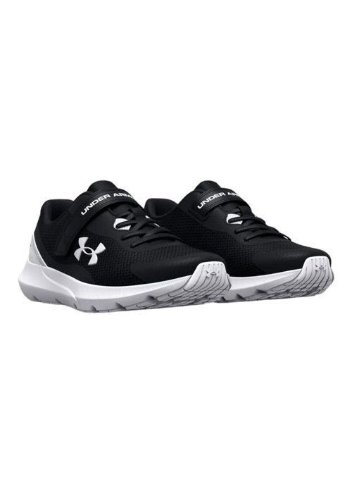 chaussures de course under armour surge 3 ac - enfant - noir/blanc