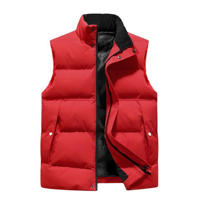 Gilet Réversible Femme Sans Manches - Doudoune Matelassée Et Sherpa - Col Montant, Zippé - Pour Automne/hiver