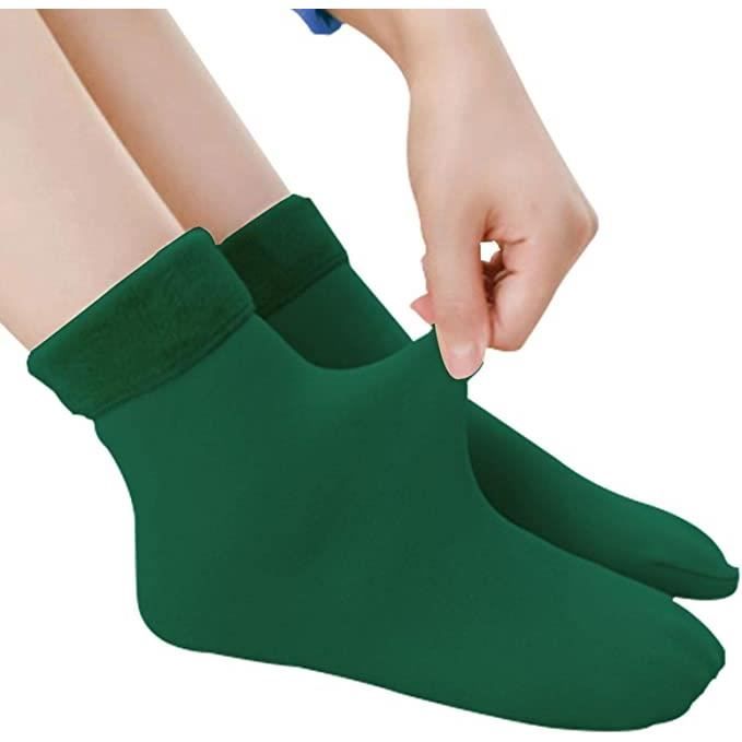 Chaussettes d hiver en polaire pour femme Chaussettes thermiques