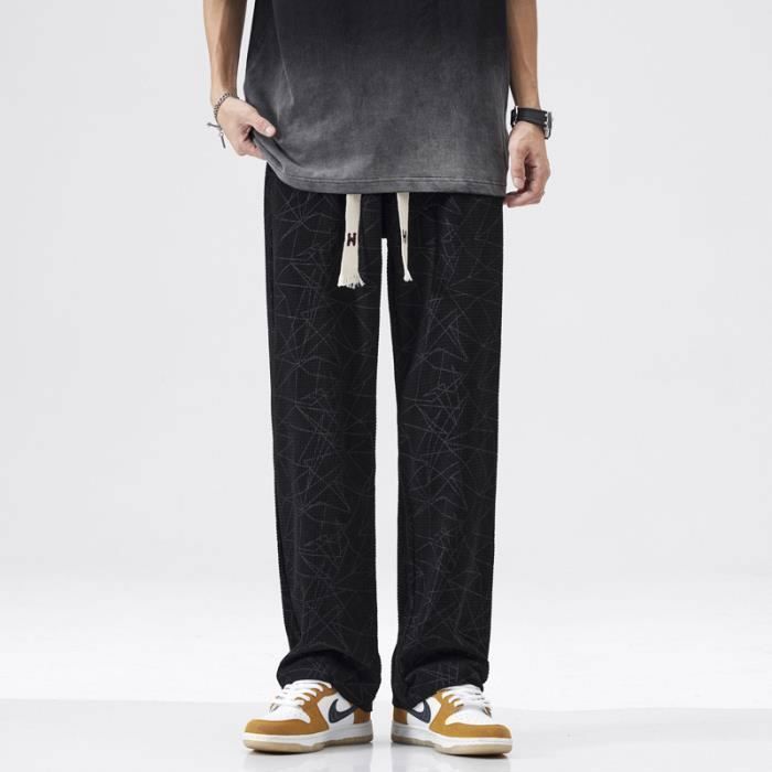 Generic Pantalon droit pour homme, coupe droite, coupe droite, coupe ajustée, lin et coton, pantalon habillé décontracté pour homme, marron, 42 dès 43,26 € - sur