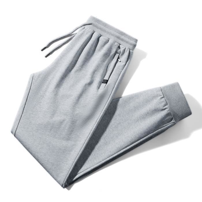 Pantalon De Jogging Homme Droite - Taille élastique Avec Cordon, Pour Entraînement, Neuf